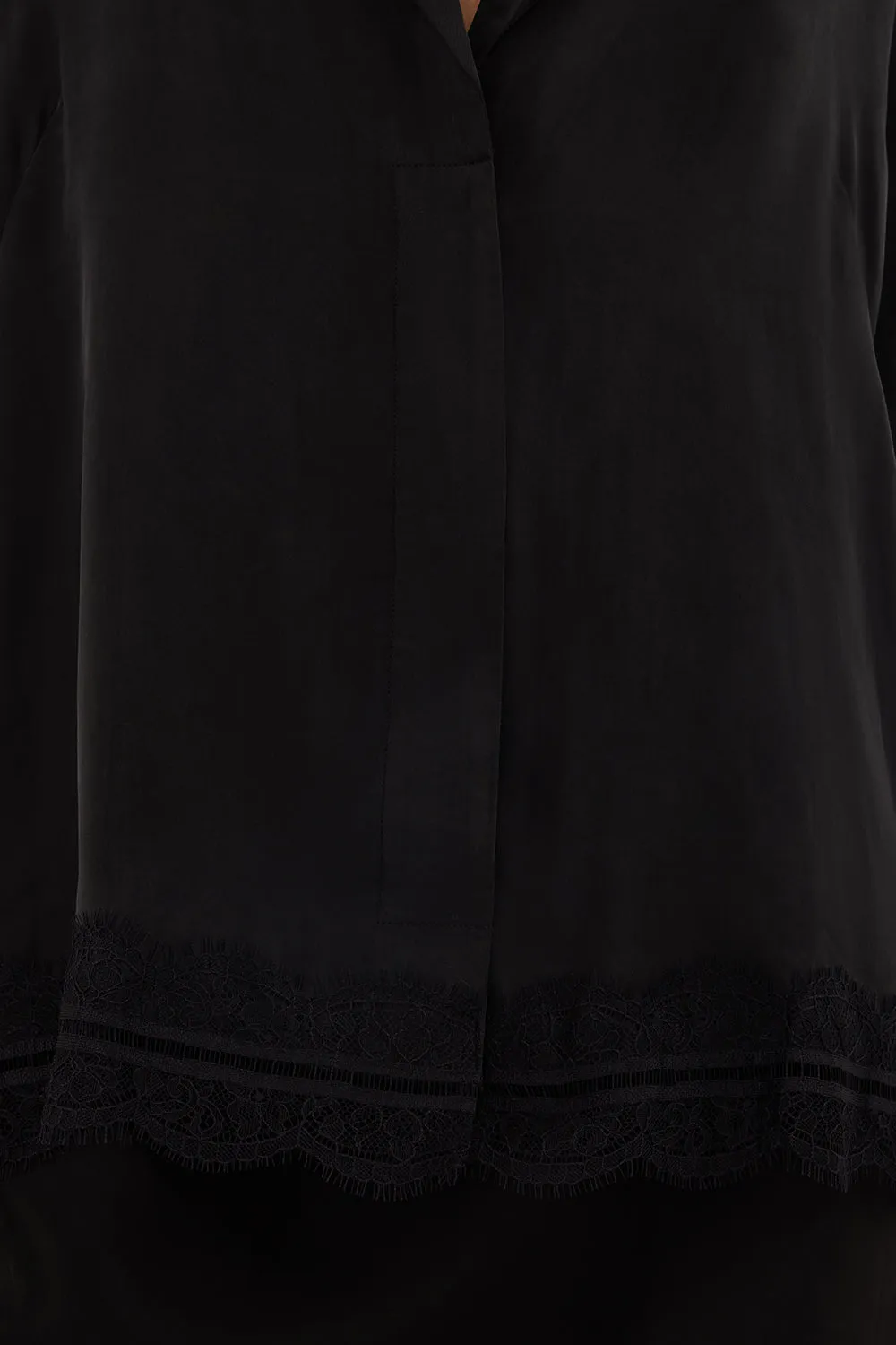 ANDREA BLACK CUPRO LACE SHIRT sold by Dissh product image thumbnail 5