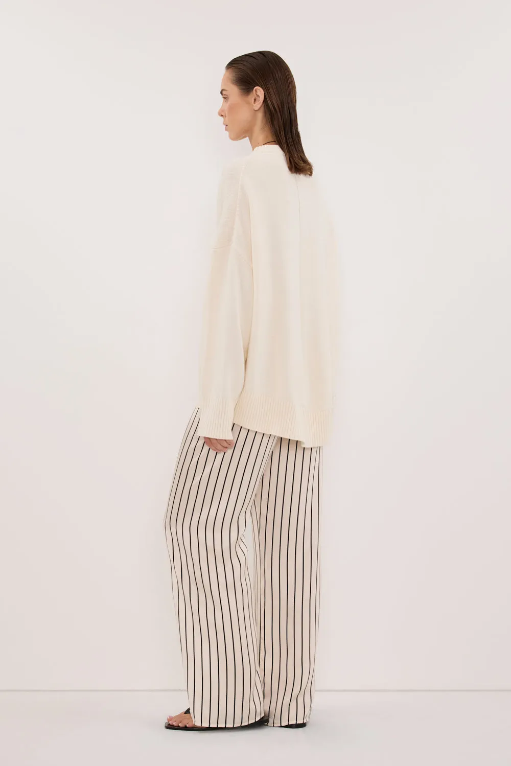 ADRIENNE CREAM STRIPE SILK PANT sold by Dissh product image thumbnail 4