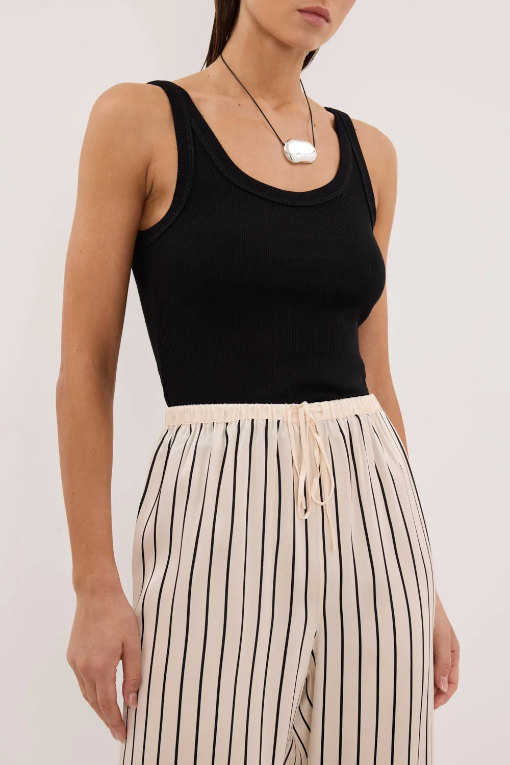 ADRIENNE CREAM STRIPE SILK PANT sold by Dissh product image thumbnail 5