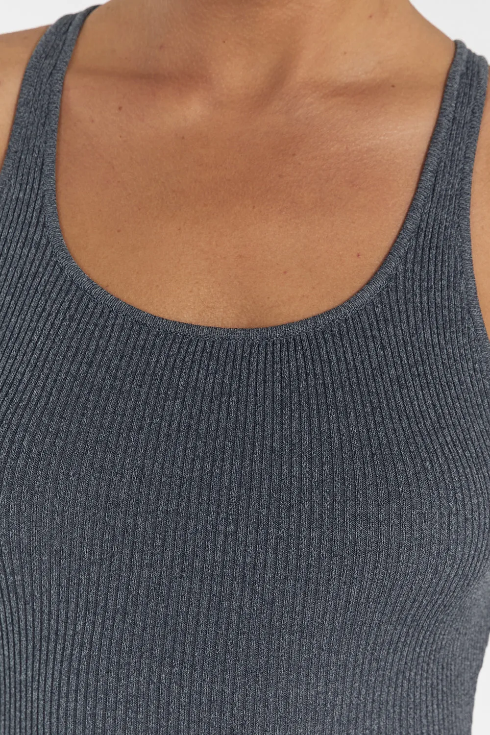 ZION DARK GREY MARLE KNIT MIDI DRESS sold by Dissh product image thumbnail 5