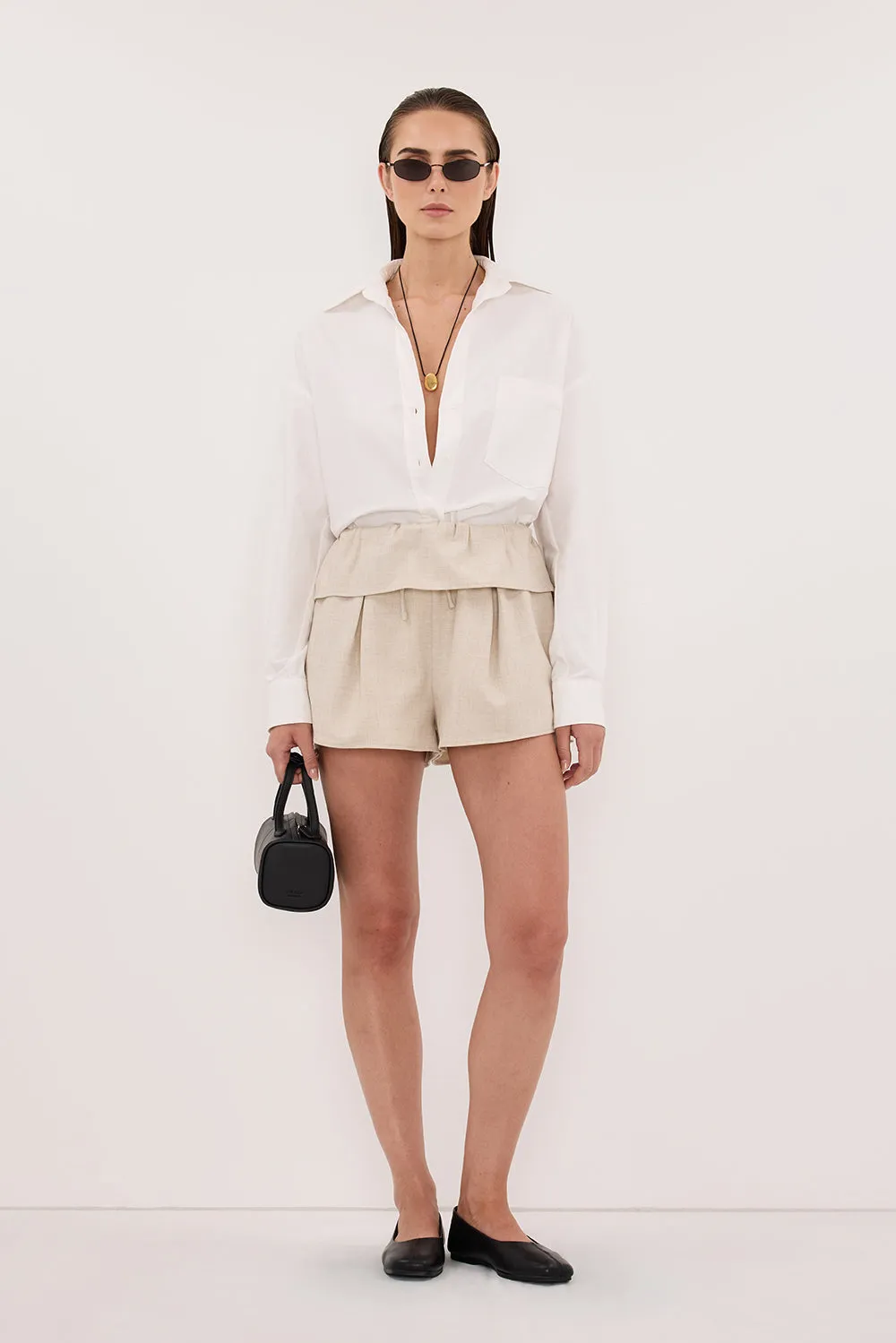 CYRUS NATURAL MARLE FISHERMAN SHORT sold by Dissh