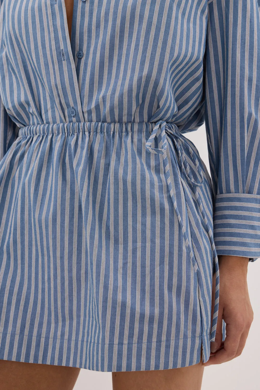 GRACIE BLUE STRIPE MINI SKIRT sold by Dissh product image thumbnail 5