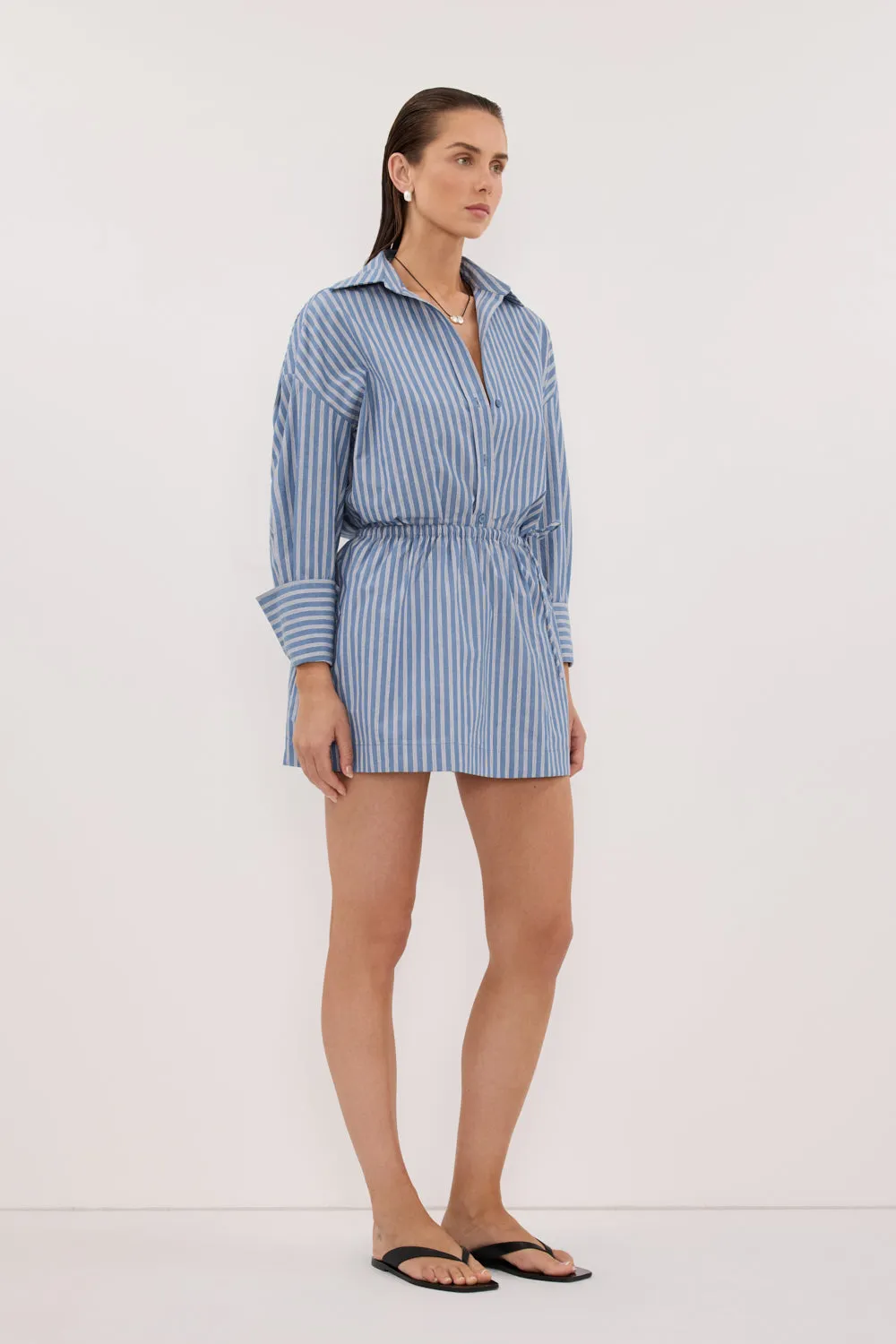 GRACIE BLUE STRIPE MINI SKIRT sold by Dissh product image thumbnail 3
