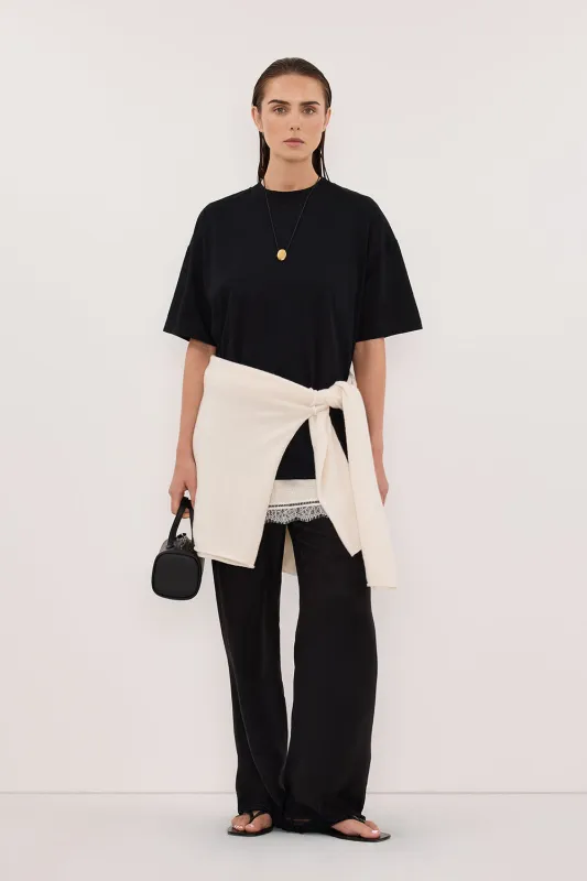 TYRA BLACK BOYFRIEND TEE sold by Dissh