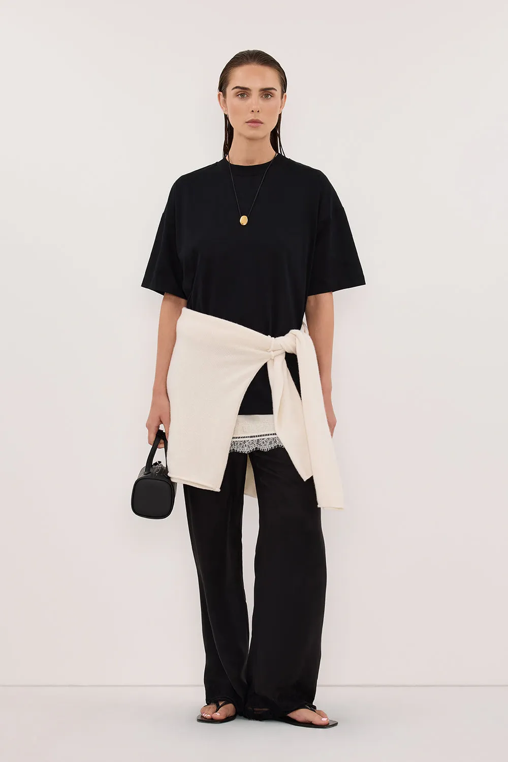 TYRA BLACK BOYFRIEND TEE sold by Dissh