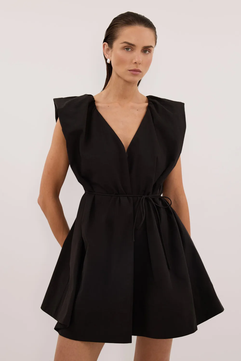 SABRE BLACK COTTON MINI DRESS sold by Dissh product image thumbnail 2
