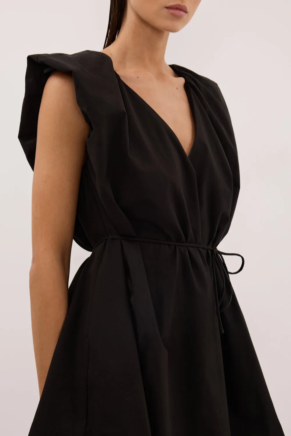 SABRE BLACK COTTON MINI DRESS sold by Dissh product image thumbnail 5