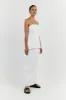 LARA WHITE LINEN STRAPLESS TOP sold by Dissh