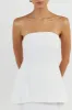 LARA WHITE LINEN STRAPLESS TOP sold by Dissh