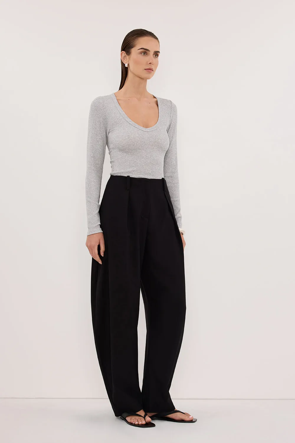 YASMIN SILVER MARLE LONG SLEEVE TOP sold by Dissh product image thumbnail 3