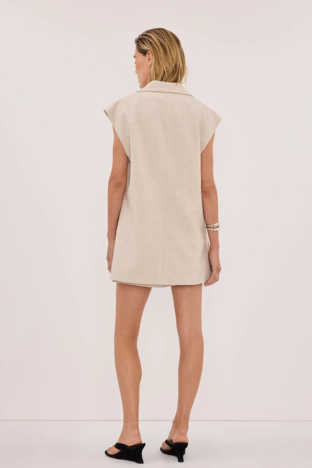 CYRUS NATURAL SLEEVELESS WRAP VEST sold by Dissh product image thumbnail 5