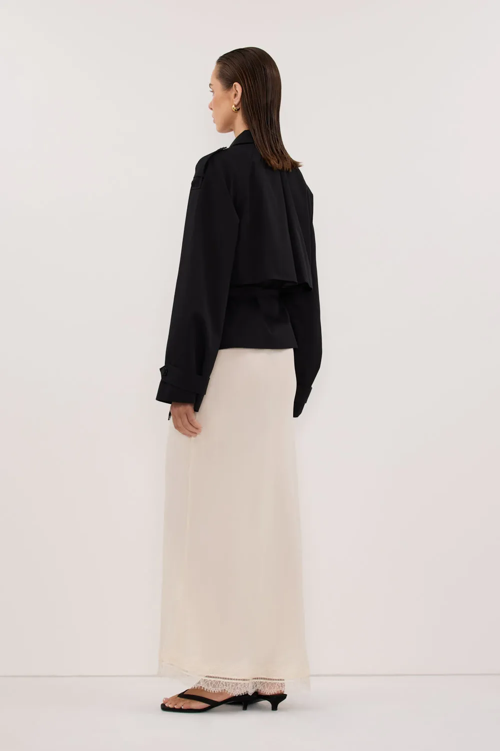 GABRIEL BLACK CROPPED TRENCH COAT sold by Dissh product image thumbnail 4