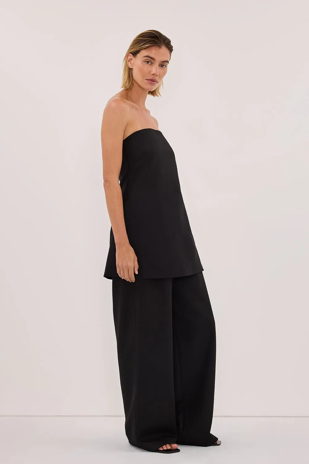 CYRUS BLACK STRAPLESS TUNIC TOP sold by Dissh product image thumbnail 3