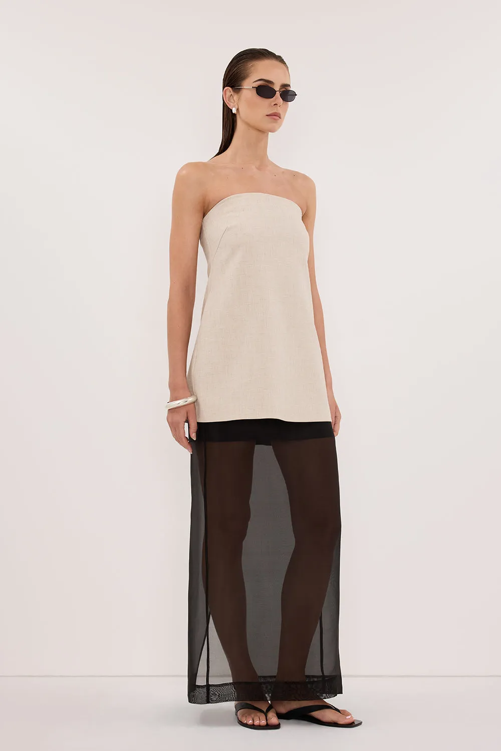 CYRUS NATURAL STRAPLESS TUNIC TOP sold by Dissh product image thumbnail 4