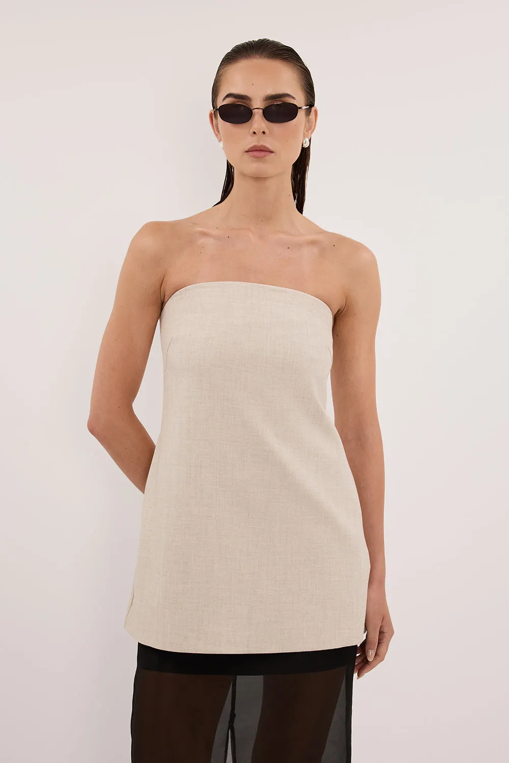 CYRUS NATURAL STRAPLESS TUNIC TOP sold by Dissh product image thumbnail 3