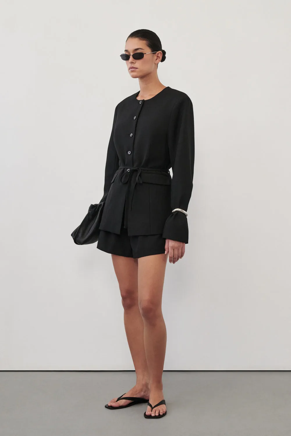 CYRUS BLACK COLLARLESS BLAZER sold by Dissh product image thumbnail 4