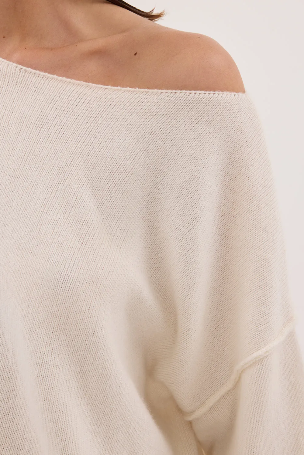 TESS IVORY BOATNECK KNIT JUMPER sold by Dissh product image thumbnail 5