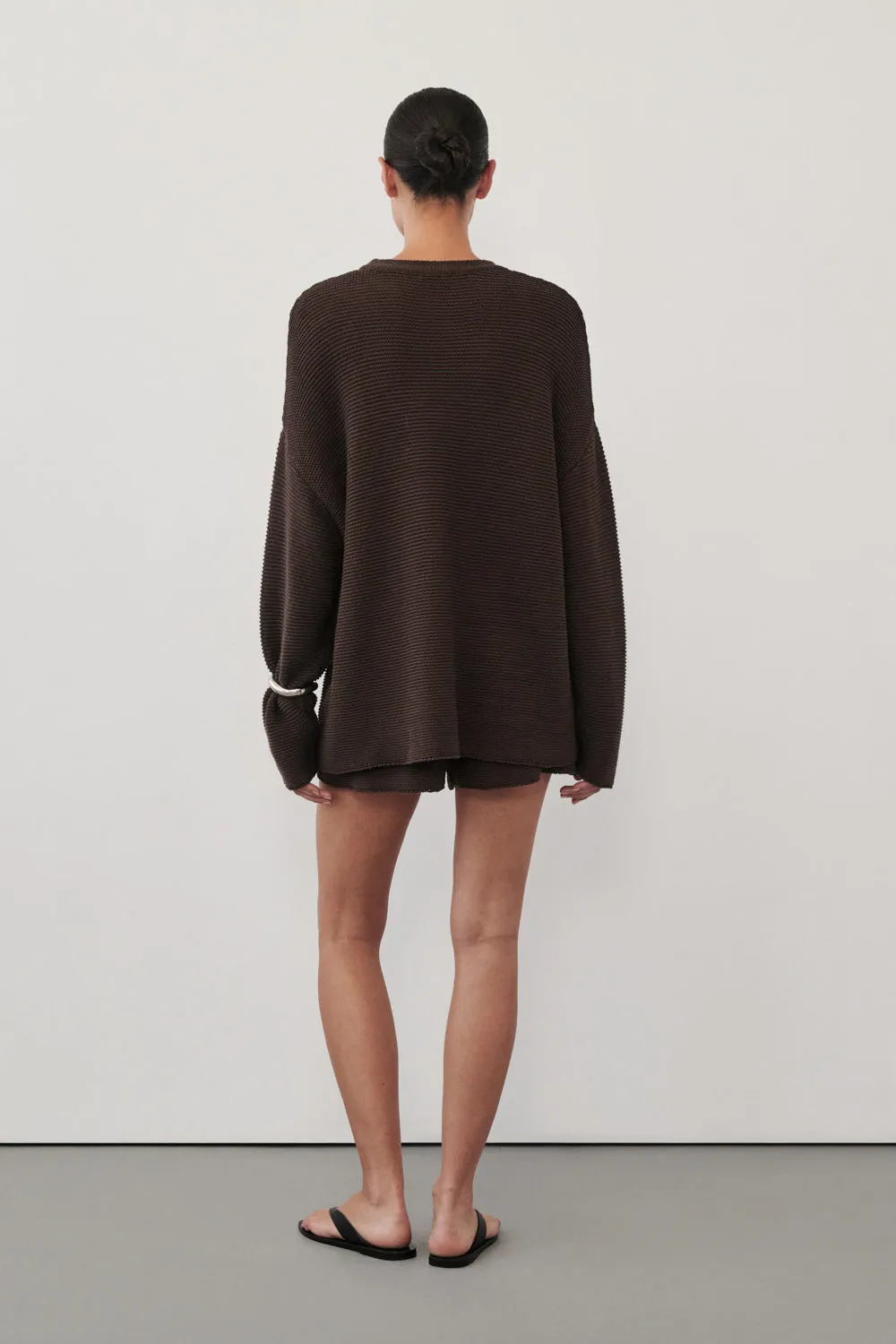 THEA BURNT CHOC COTTON KNIT JUMPER sold by Dissh product image thumbnail 4