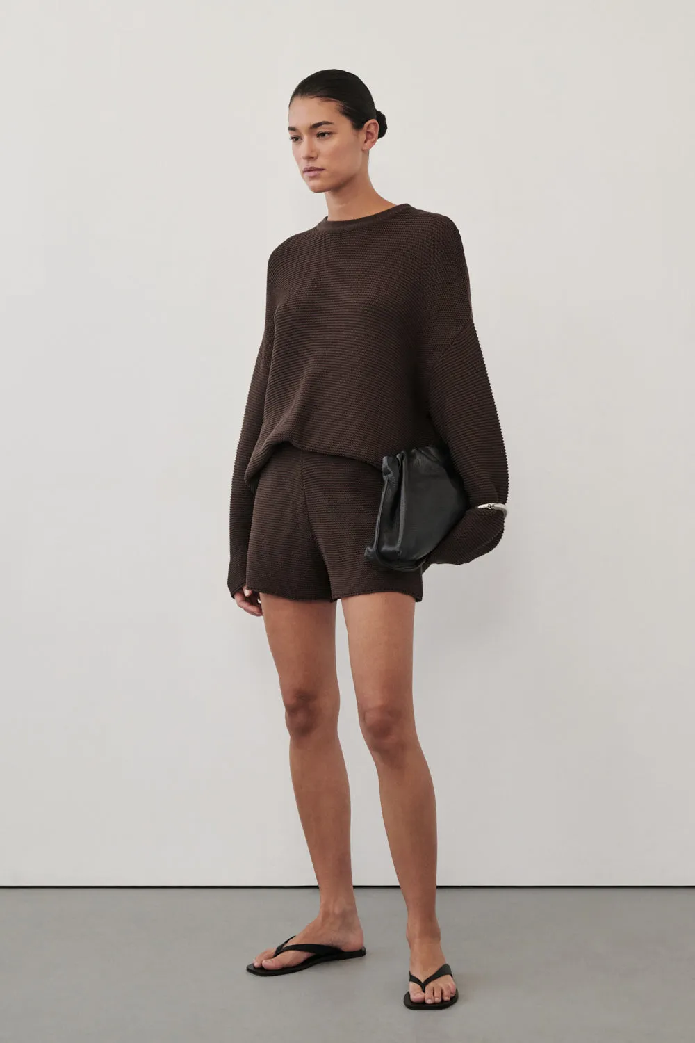 THEA BURNT CHOC COTTON KNIT JUMPER sold by Dissh product image thumbnail 3