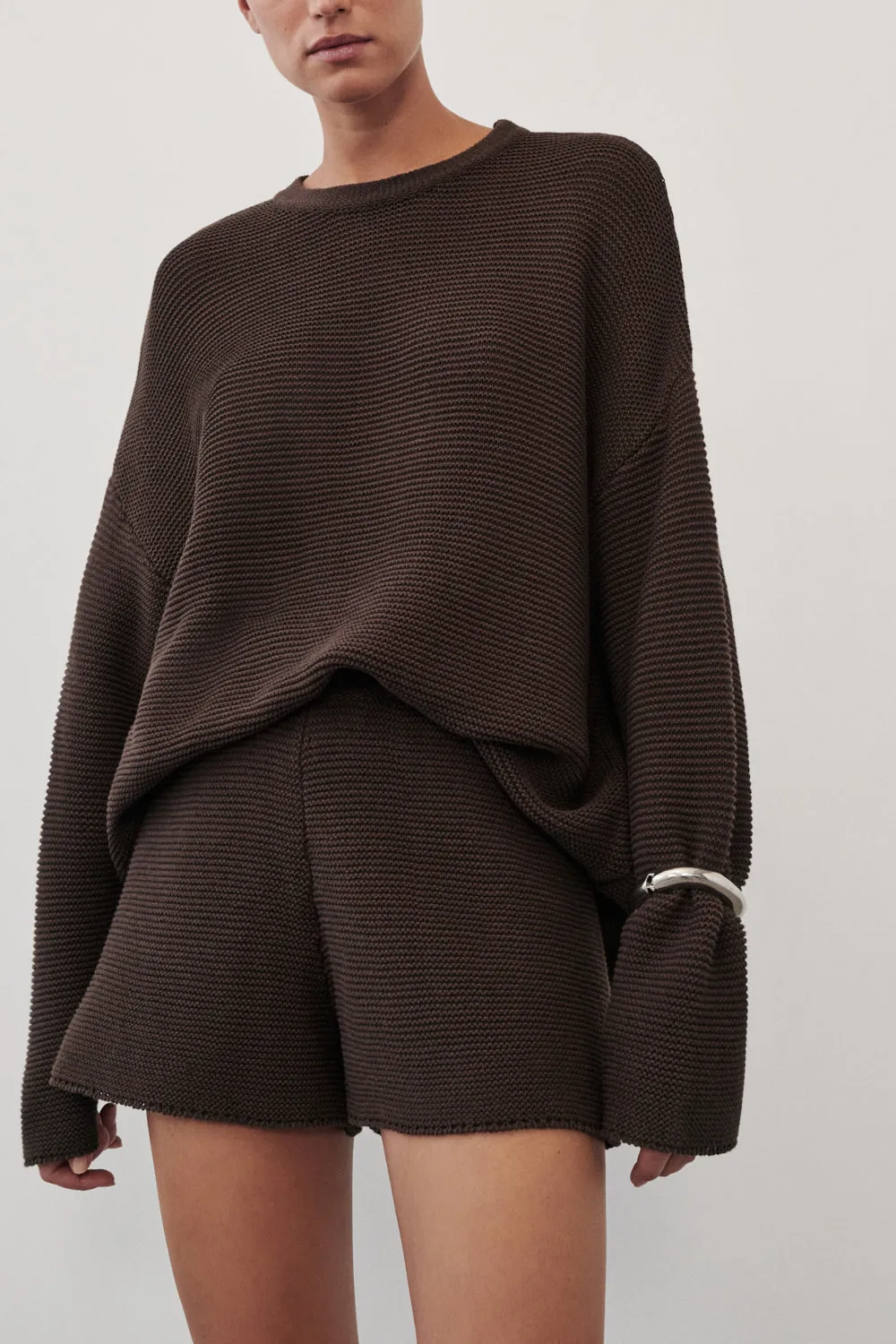 THEA BURNT CHOC COTTON KNIT JUMPER sold by Dissh product image thumbnail 5