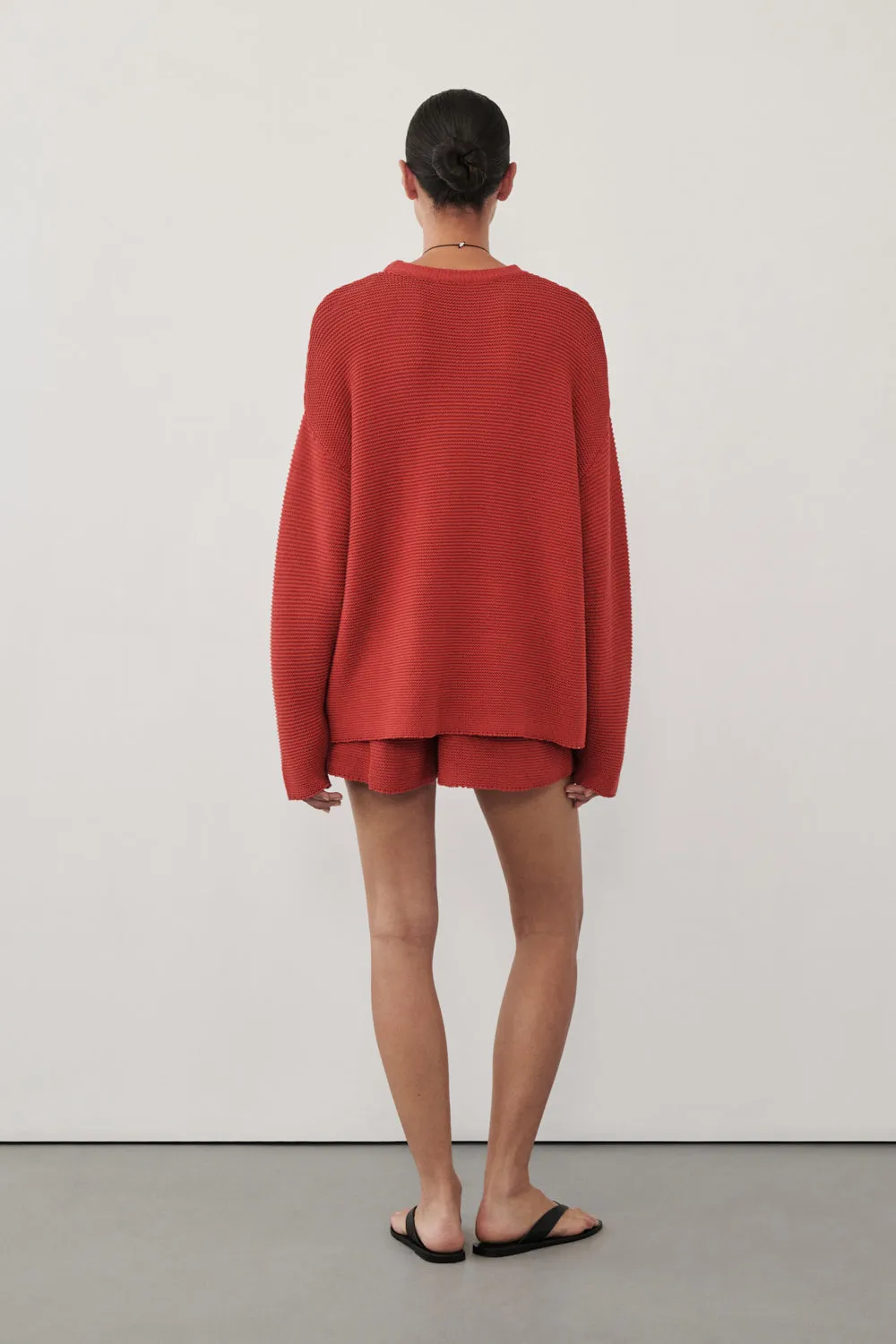 THEA BURNT RED COTTON KNIT JUMPER sold by Dissh product image thumbnail 4