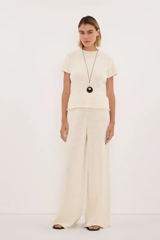 ORIA NATURAL COTTON KNIT PANT sold by Dissh