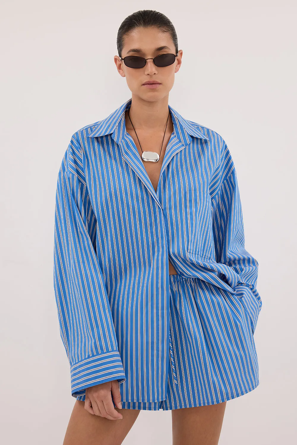 MISHA AZURE BLUE STRIPE SHORT sold by Dissh product image thumbnail 3