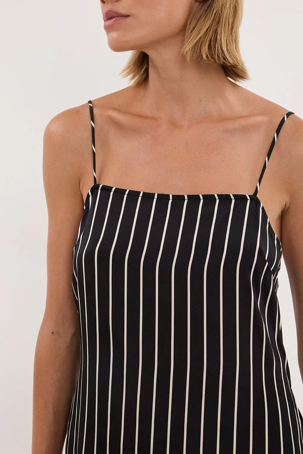 ADRIENNE BLACK STRIPE SILK CAMI sold by Dissh product image thumbnail 5