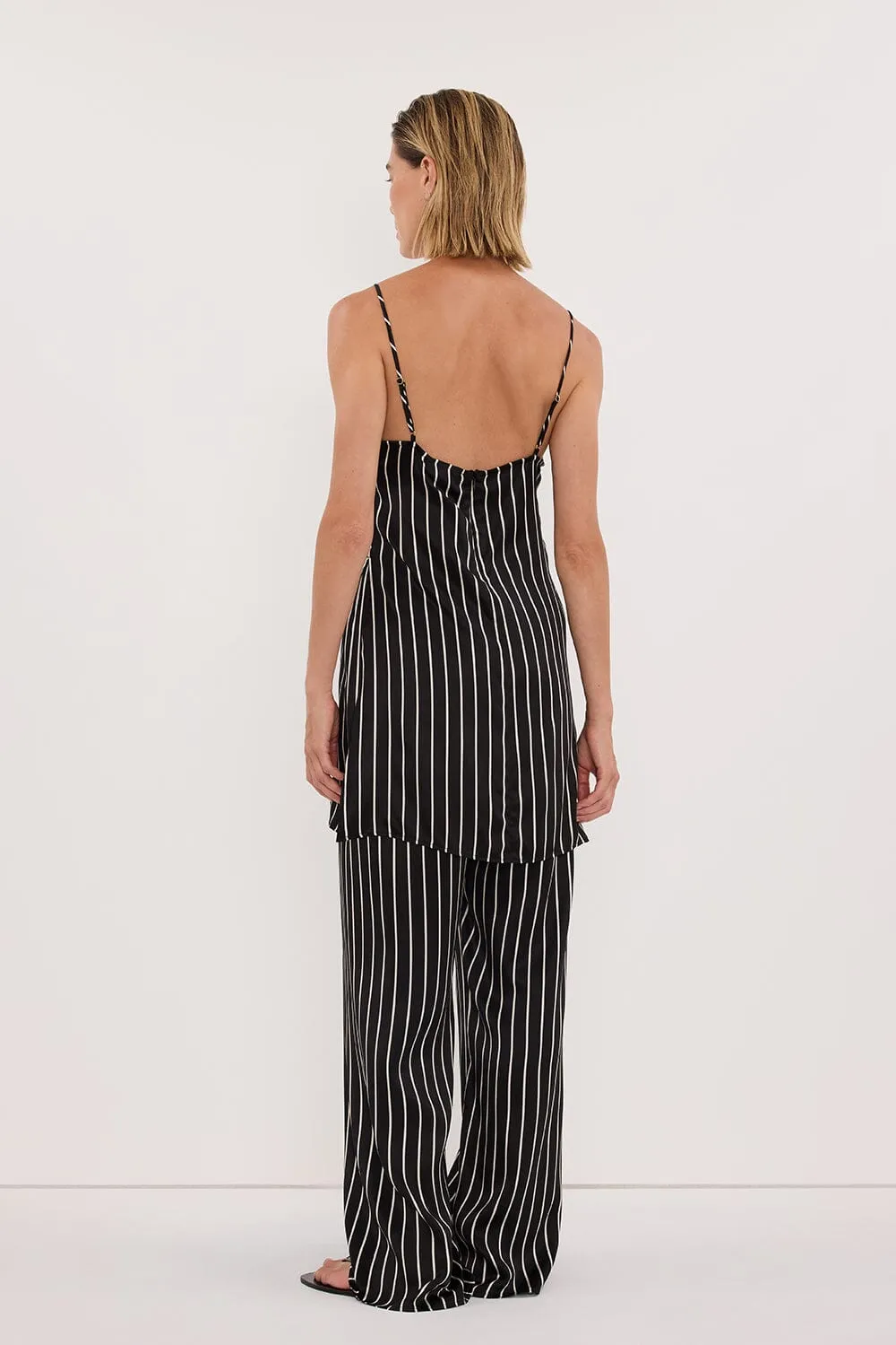 ADRIENNE BLACK STRIPE SILK CAMI sold by Dissh product image thumbnail 4