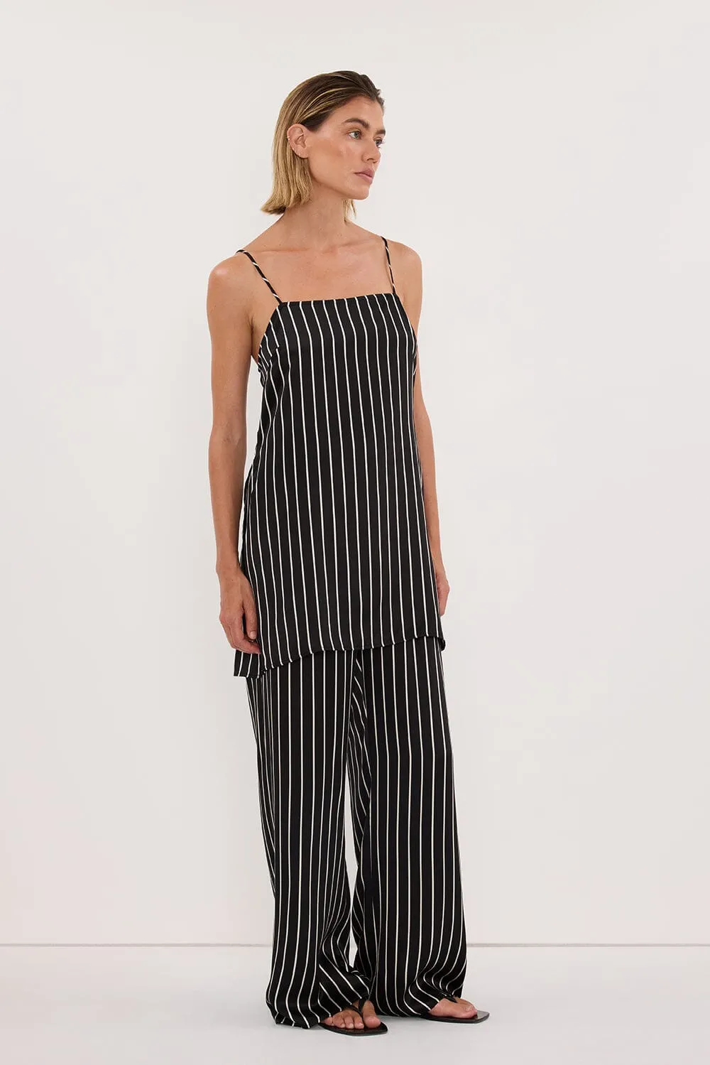 ADRIENNE BLACK STRIPE SILK CAMI sold by Dissh product image thumbnail 3
