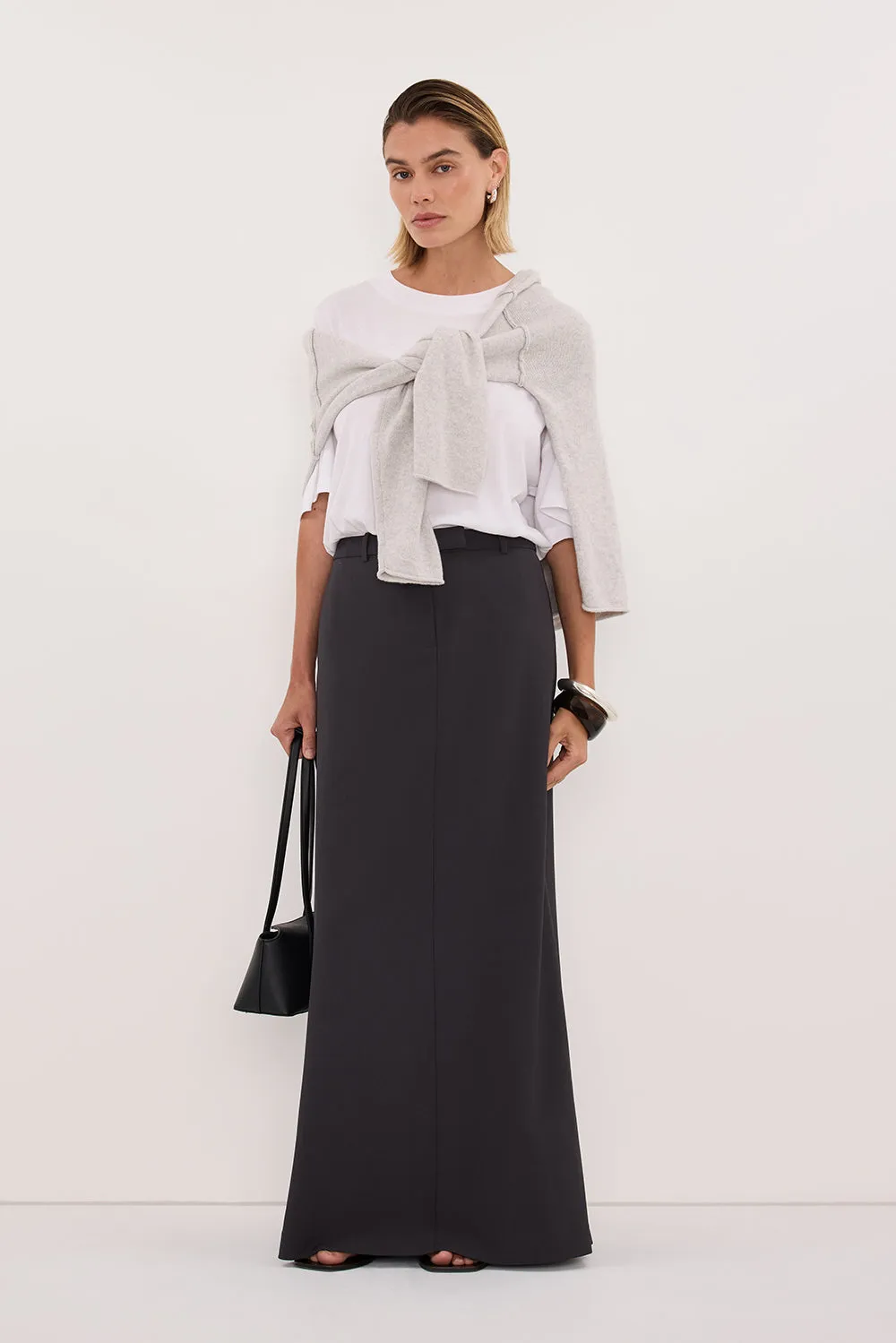 PARKER GREY TAILORED MAXI SKIRT sold by Dissh