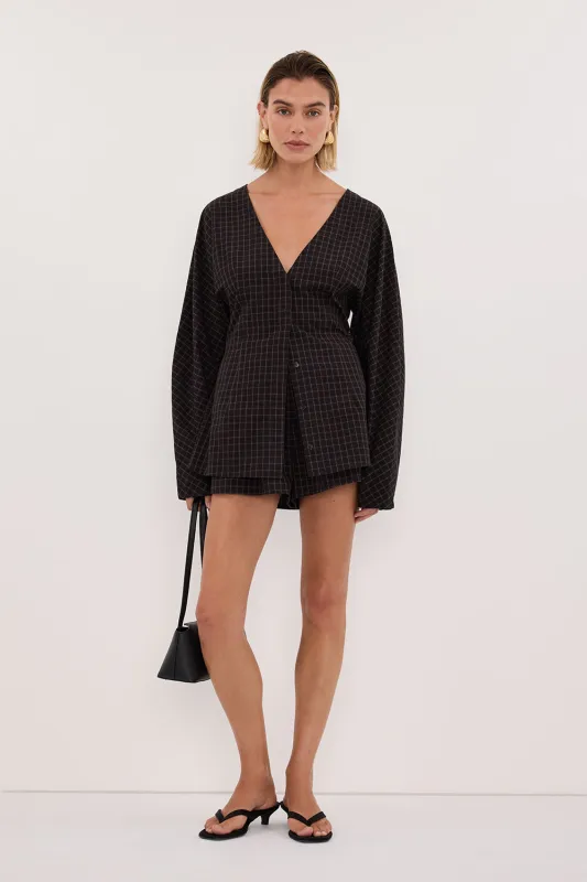 TOVA INK CHECK SHORT sold by Dissh