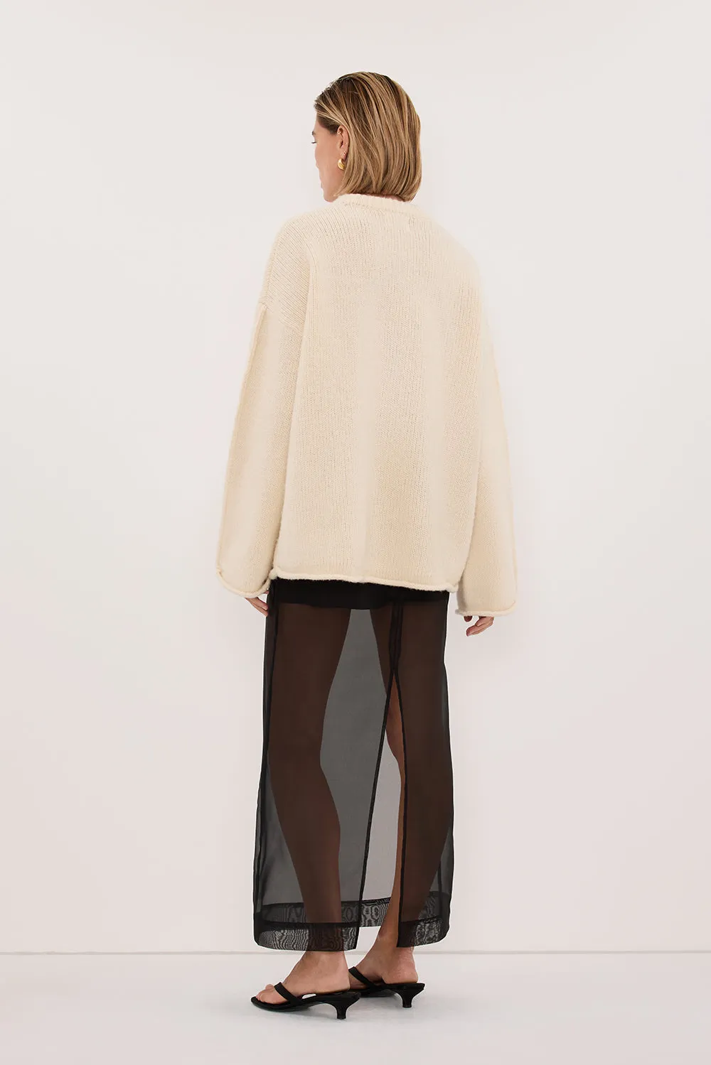 MILLY CREAM CREW NECK KNIT JUMPER sold by Dissh product image thumbnail 5