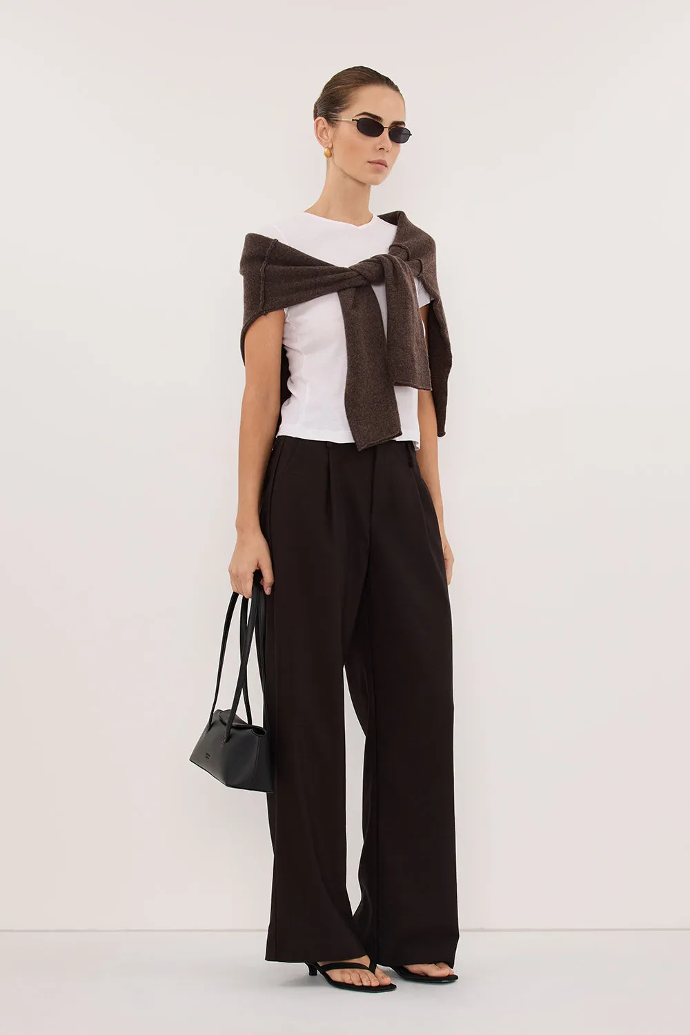 MONIQUE PEAT CHOC TAILORED PANT sold by Dissh product image thumbnail 3