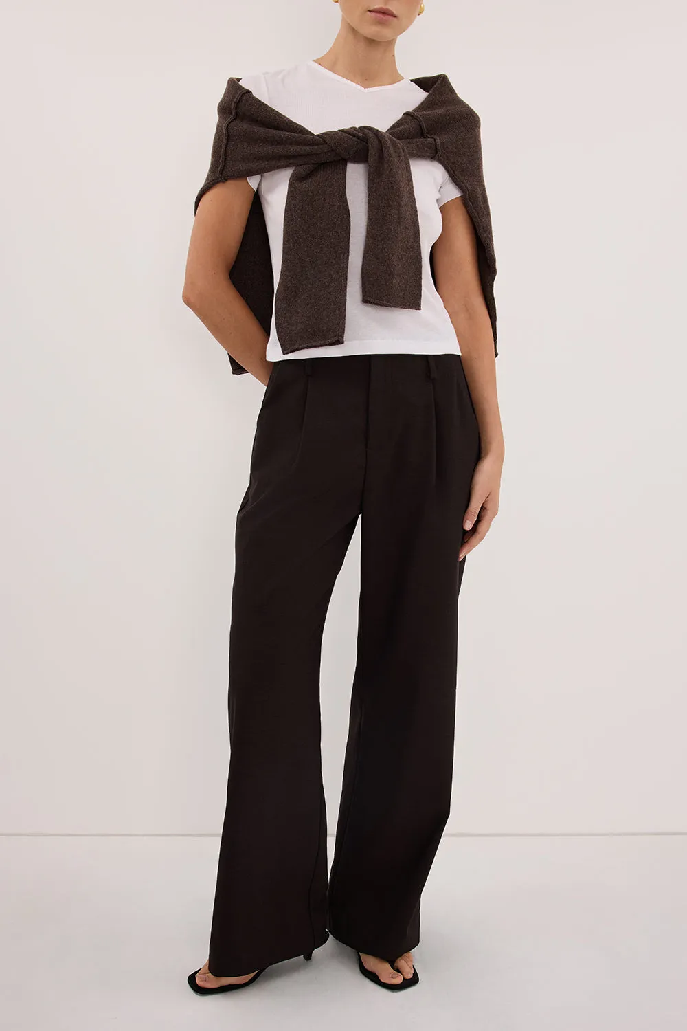 MONIQUE PEAT CHOC TAILORED PANT sold by Dissh product image thumbnail 2
