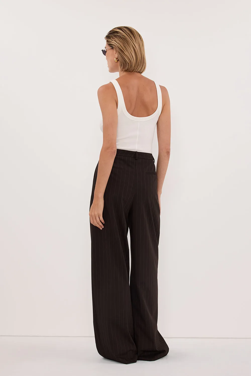 SIAN PEAT CHOC TAILORED WIDE PANT sold by Dissh product image thumbnail 4