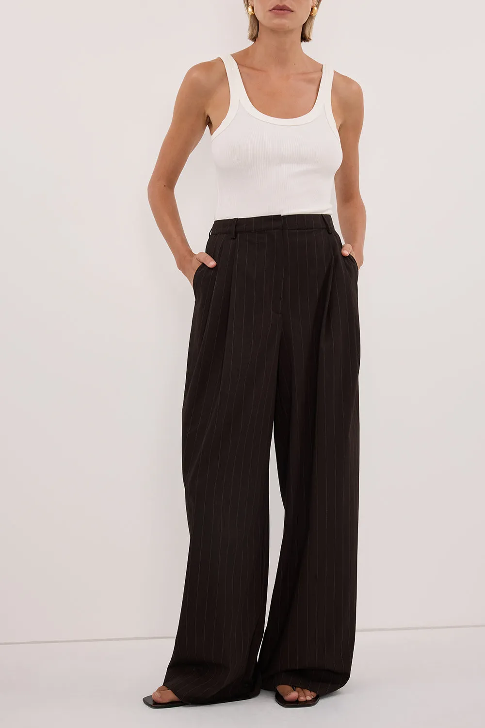 SIAN PEAT CHOC TAILORED WIDE PANT sold by Dissh product image thumbnail 3