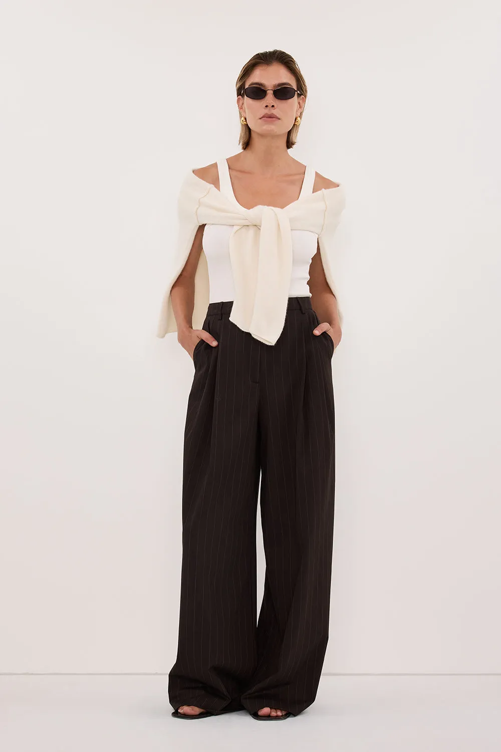 SIAN PEAT CHOC TAILORED WIDE PANT sold by Dissh product image thumbnail 2
