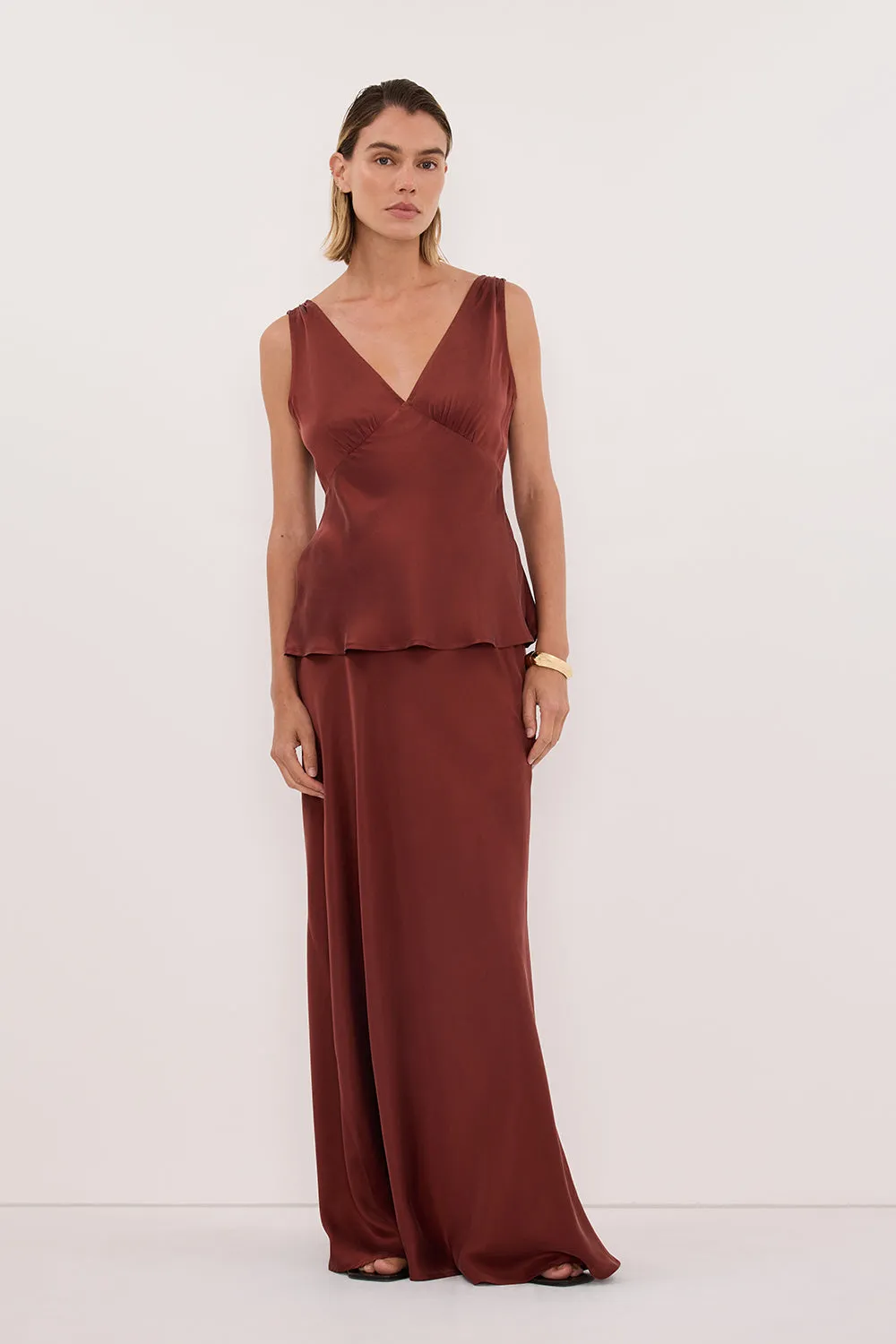 COLETTE SAHARA SILK MAXI SKIRT sold by Dissh