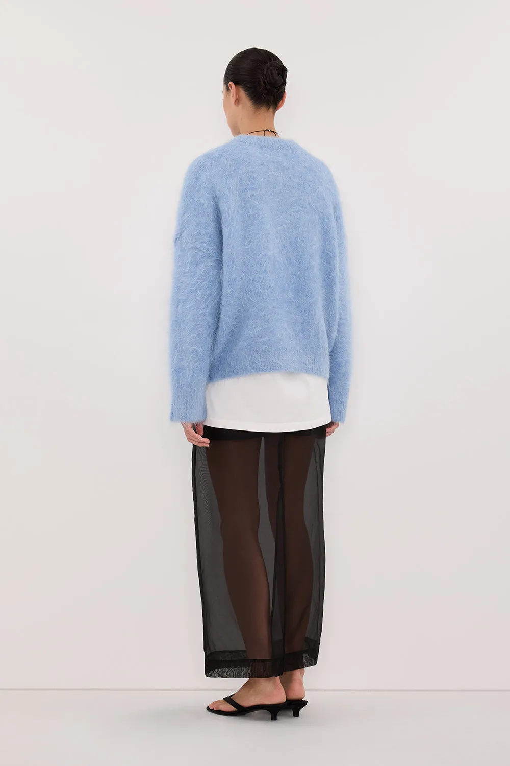 SALMA DUSTY BLUE CREW NECK KNIT JUMPER sold by Dissh product image thumbnail 5