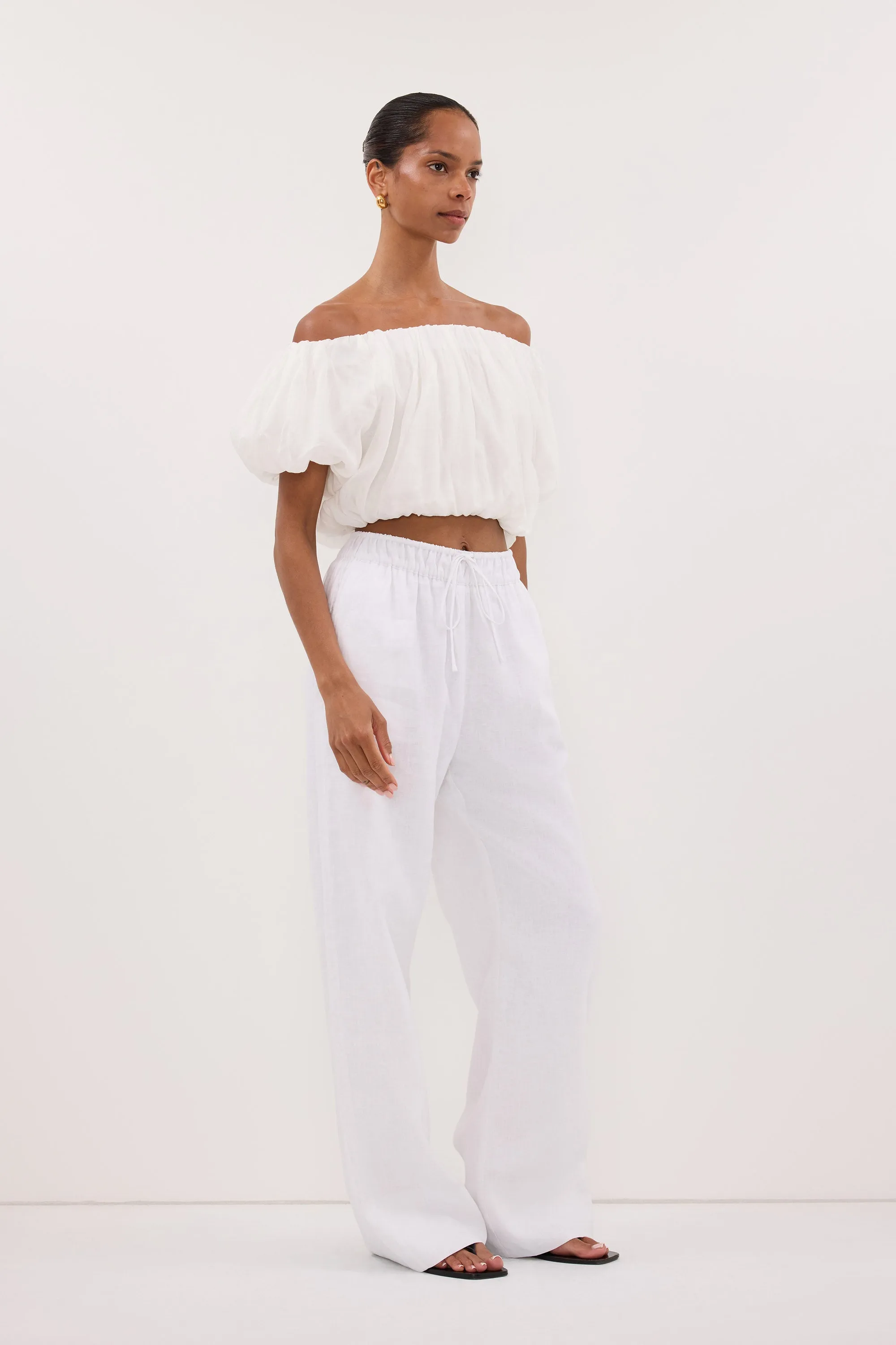 NOA WHITE LINEN PANT sold by Dissh product image thumbnail 3