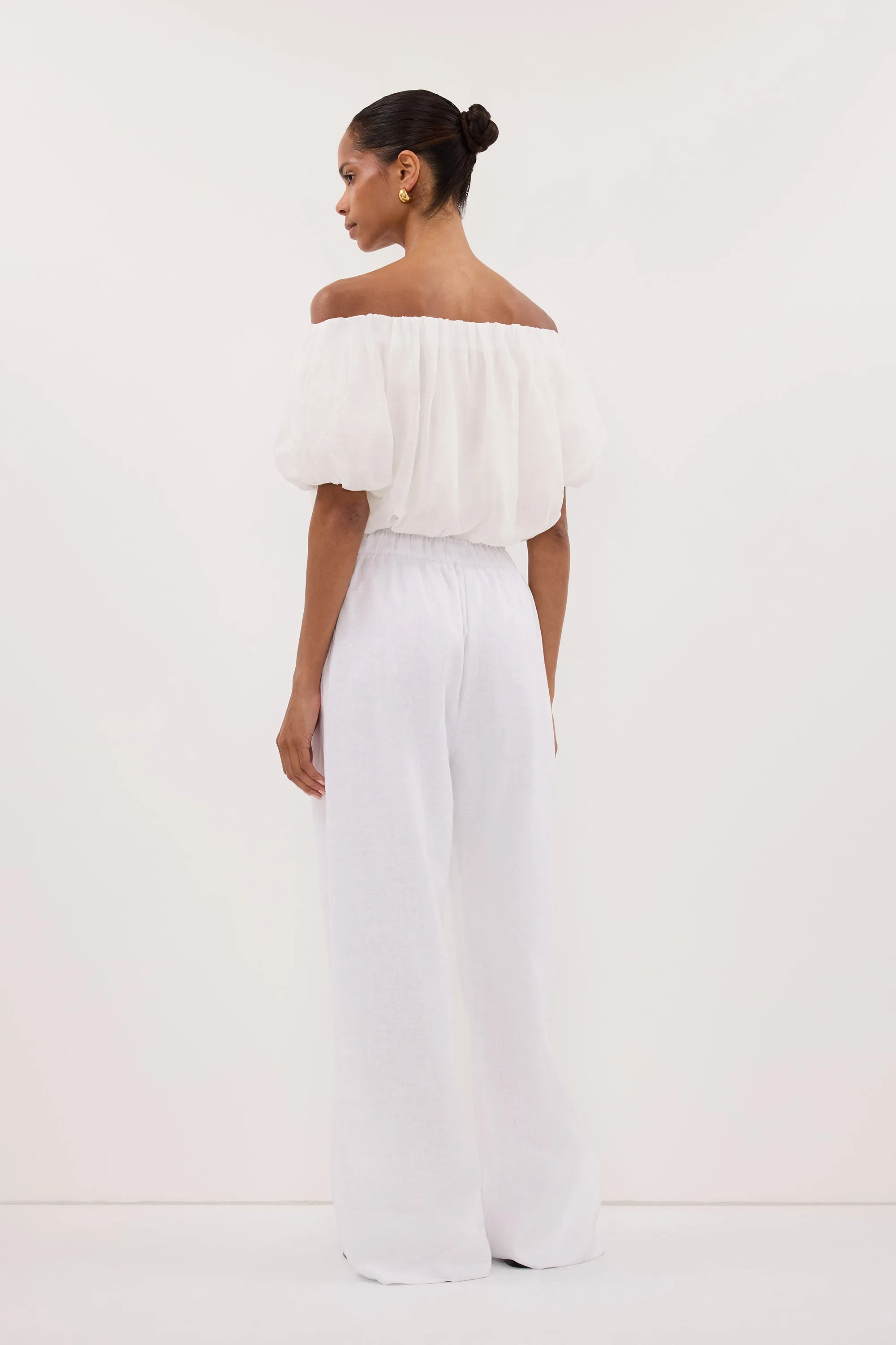 NOA WHITE LINEN PANT sold by Dissh product image thumbnail 4