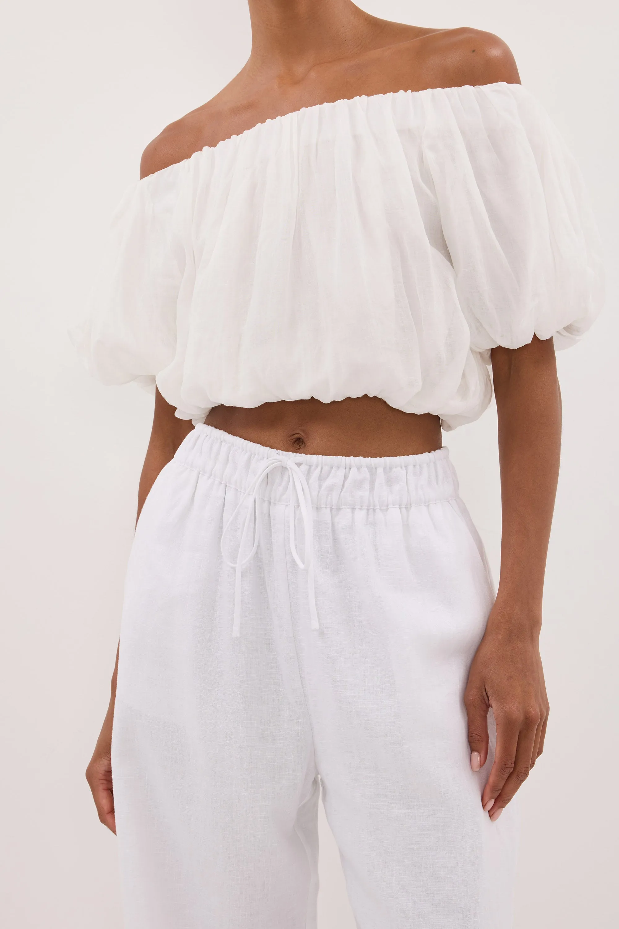 NOA WHITE LINEN PANT sold by Dissh product image thumbnail 5