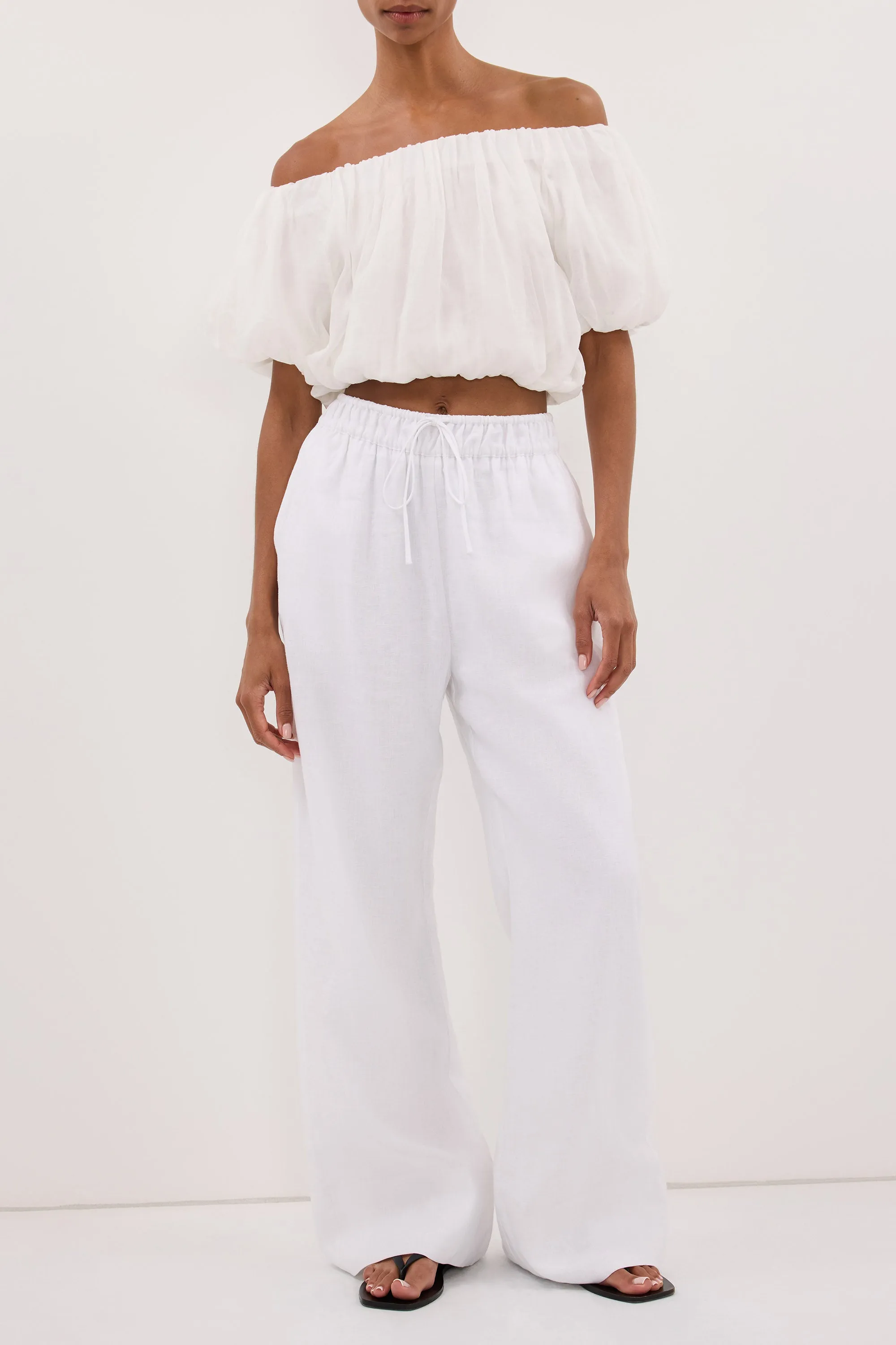 NOA WHITE LINEN PANT sold by Dissh product image thumbnail 2