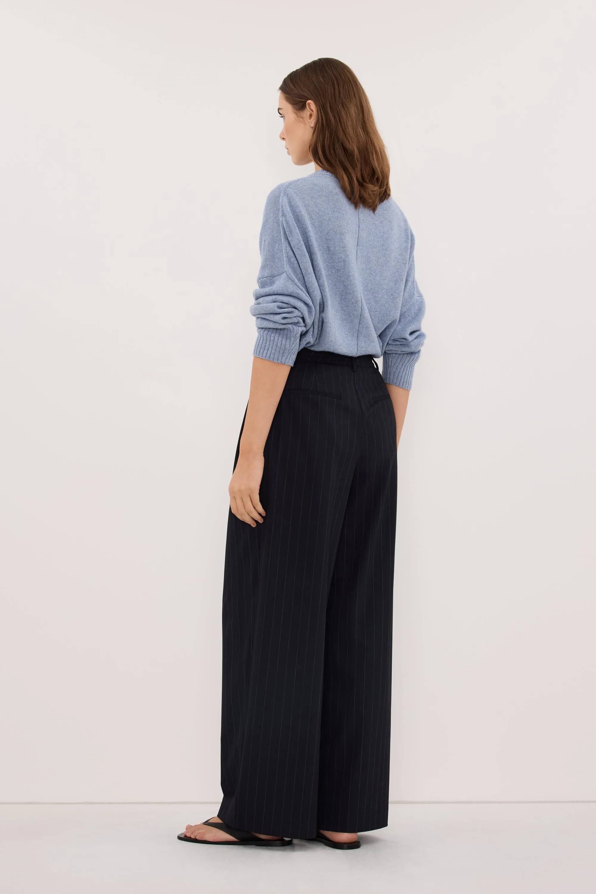 SIAN INK STRIPE TAILORED WIDE PANT sold by Dissh product image thumbnail 5