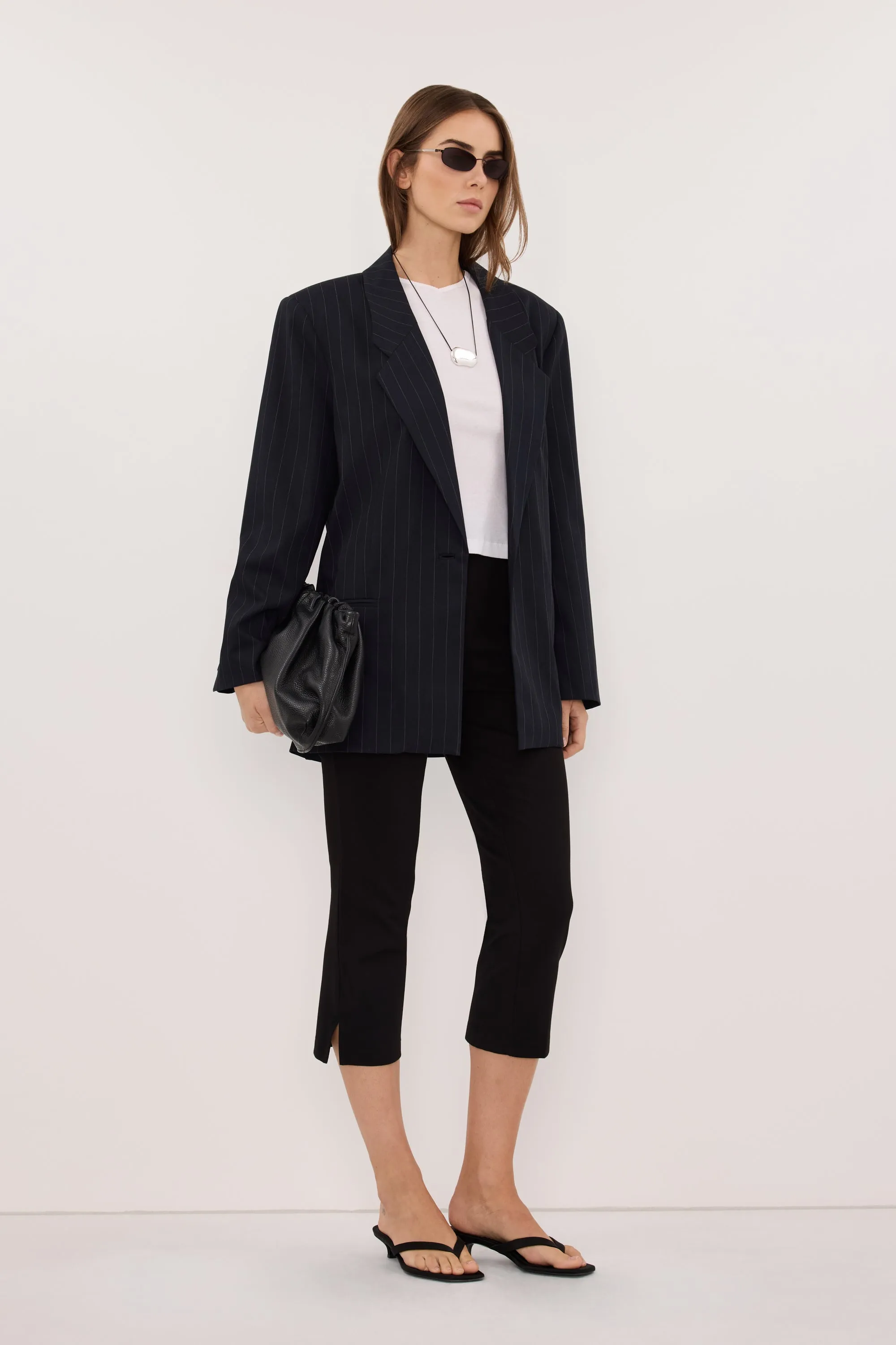 SIAN INK PINSTRIPE OVERSIZED BLAZER sold by Dissh product image thumbnail 4