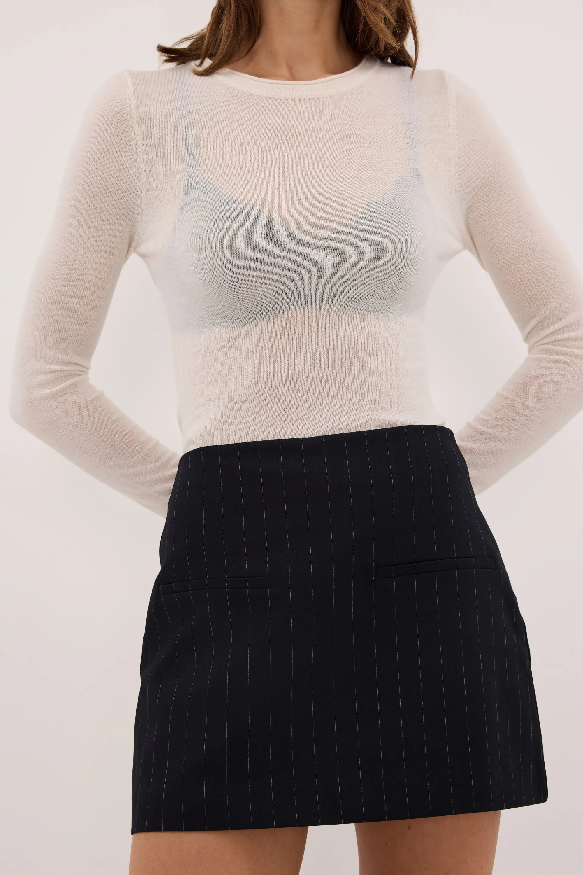 SIAN INK PINSTRIPE TAILORED SKORT sold by Dissh product image thumbnail 5