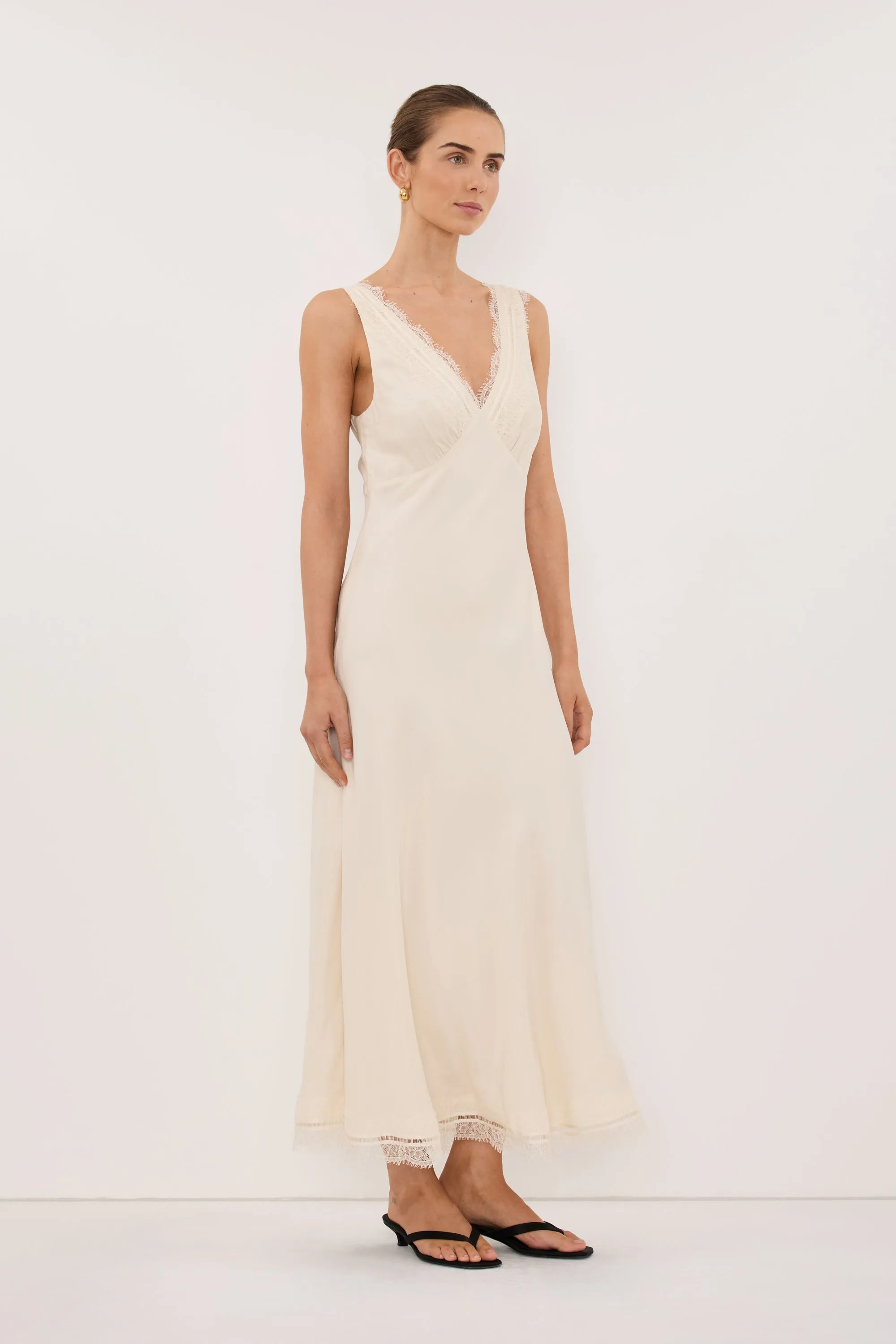 ANDREA SANDSTONE CUPRO MIDI DRESS sold by Dissh product image thumbnail 4