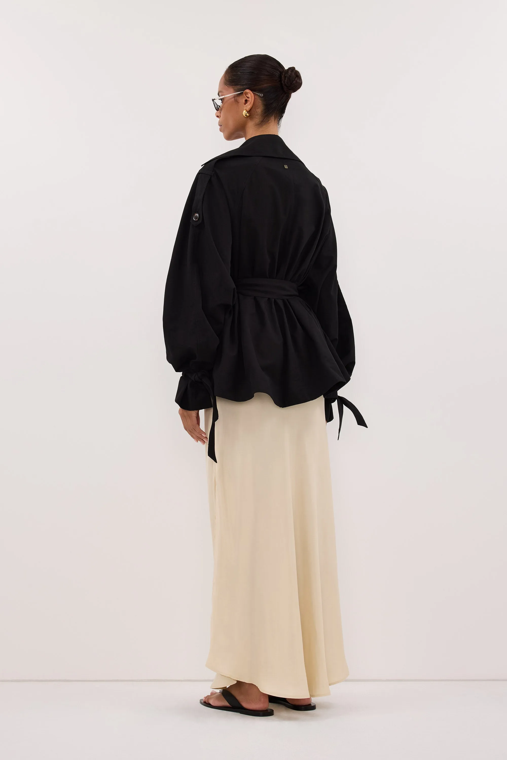 NINA BLACK LIGHTWEIGHT MINI TRENCH sold by Dissh product image thumbnail 4