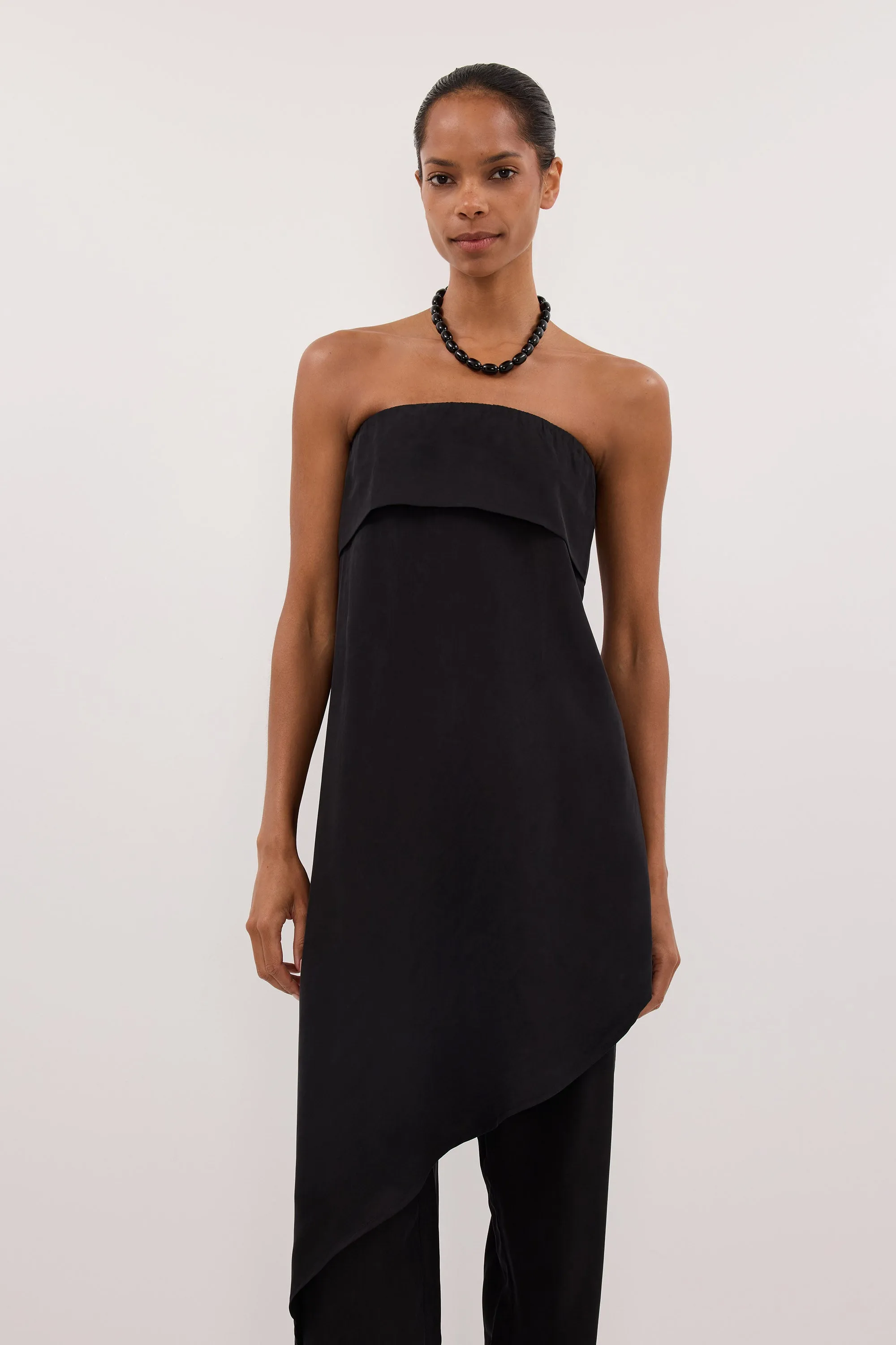 VENUS BLACK CUPRO ASYM TOP sold by Dissh product image thumbnail 3